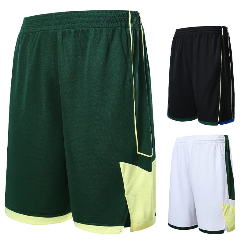 Custom Men's Green and Black Mesh Basketball Shorts