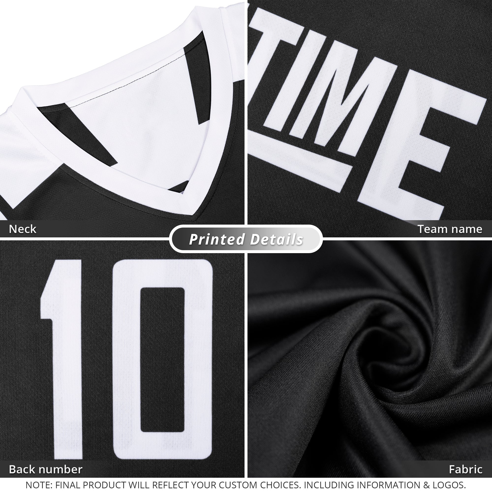 Custom black and white reversible basketball jersey