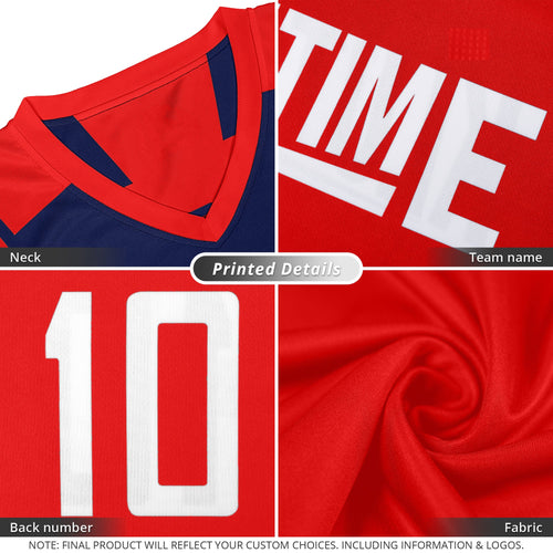 Custom navy blue and white reversible basketball uniform
