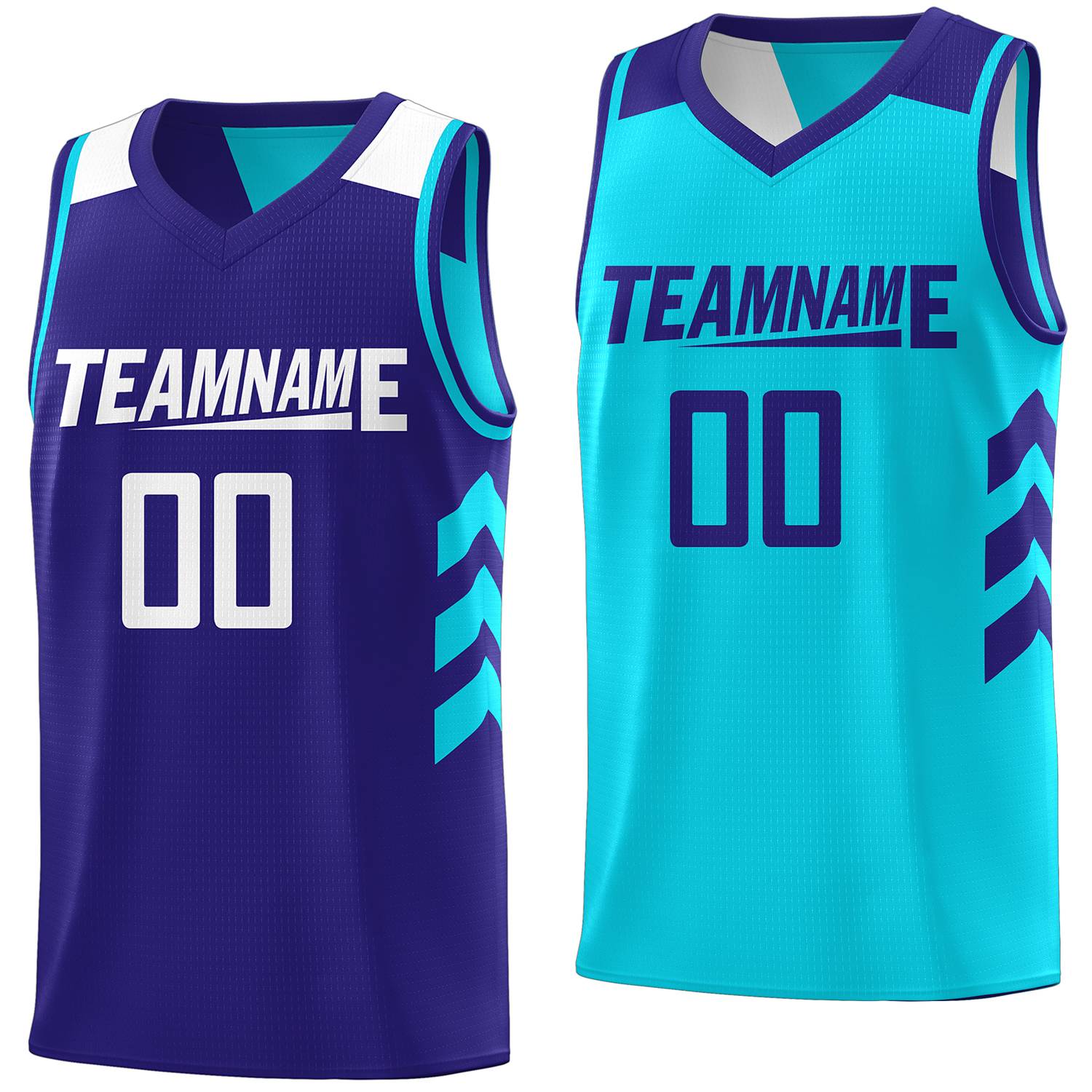 Custom Royal Blue Reversible Basketball Jersey