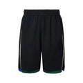 Men's Green & Black Mesh Basketball Shorts — Quick-Dry Training Shorts with Pockets